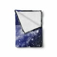 thumbnail image 2 of Space Soft Flannel Fleece Blanket, Galaxy Nebula Full Moon Phase Starry Night Sky Orbit Infinity for Home and Dorms, Cozy Plush for Indoor and Outdoor Use, 60" x 80", Blue Navy White, by Ambesonne, 2 of 6