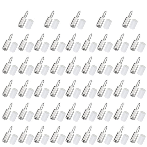 Self-Tapping Screws Cabinet Laminate Support, Shelf Pins with Non-Slip Sleeve 100Pcs