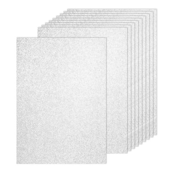 20Sheets Silver Glitter Cardstock, 8.3x11.7 in A4 Glitter Paper Card Stock Shiny Scrapbook 250gsm Sparkly Paper Large Shimmer for Crafts Scrapbook DIY Art Wedding Party