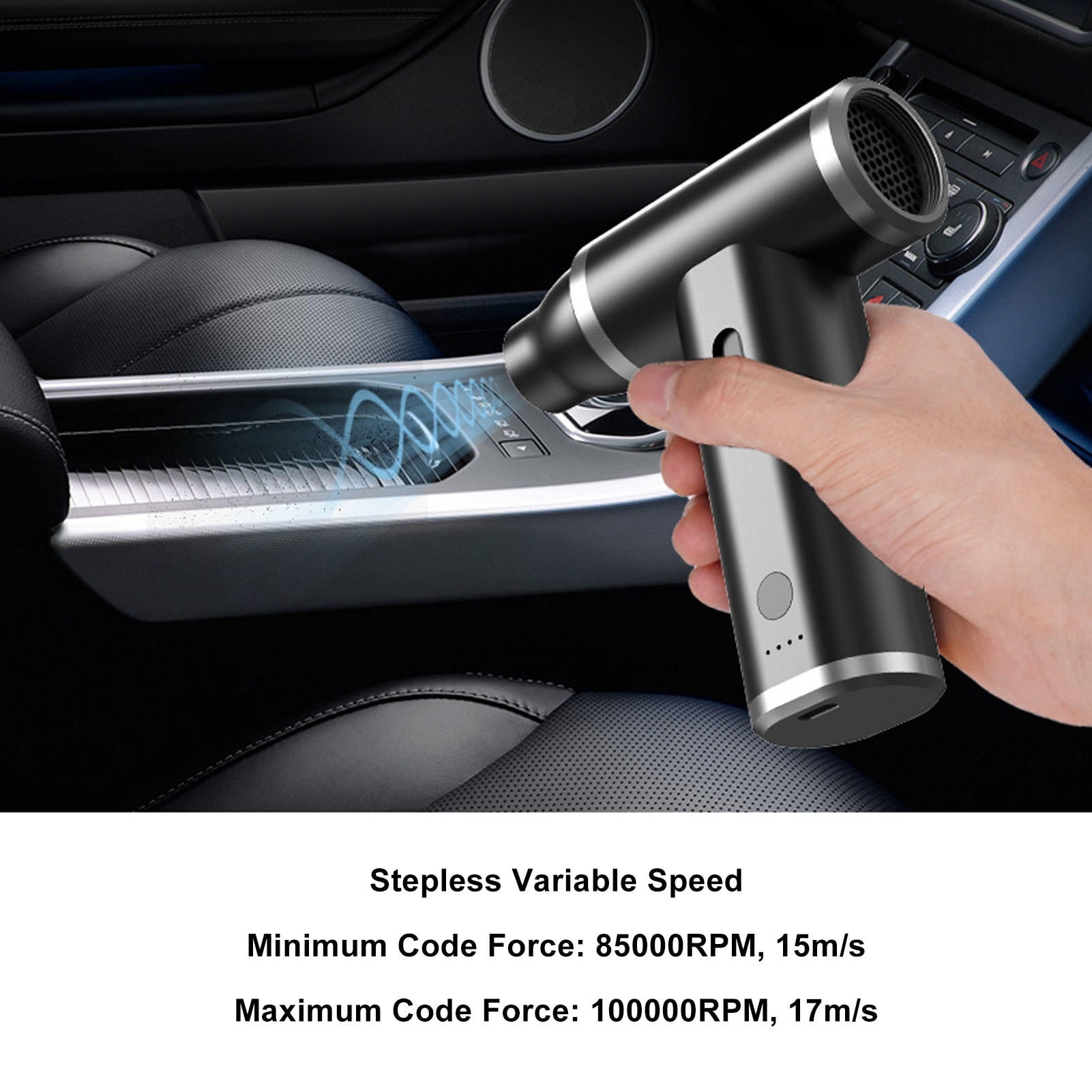 BIMZUC Rechargeable Cordless Air Blower Portable USB 110000RPM Brushless Mini Electric Air Duster for Car Computer PC Keyboard Cleaning Dust Removal Tool 6.69 inches / 17 cm