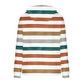 thumbnail image 4 of Enjoytime Hoodies for Women Trendy Striped Pullover Sweatshirts Long Sleeve Loose Casual Fall Winter Sweatshirt with Pockets Orange L, 4 of 5