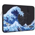 thumbnail image 5 of MOSISO Slim Marble Polyester 15" Laptop Sleeve, Blue, 5 of 7