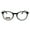 Black Stripe 1.0, variant on Round Keyhole Thin Plastic Horn Rim Tri-focal Progressive Reader Eyeglasses Red Green Stripe 1.75