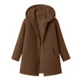 thumbnail image 7 of yillto Womens Fleece Jackets Full Zip up Sherpa Fuzzy Warm Coats Baggy Hooded Jacket for Fall Winter, 7 of 7