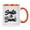 Orange, variant on Inkdotpot Smile & Shine 11 Oz Ceramic Coffee Mug Inspirational Quotes Tea Mug Employee Boss Coworkers-Black