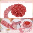 thumbnail image 3 of Triani 5Yards Gingham Gathered Fabric Edge Trimming Embroidery Lace Ribbons 1.57 Inch Elastic Fabric Satin Ribbon for Home Decor Merch(Red), 3 of 7