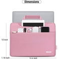 thumbnail image 7 of iBenzer Water-Resistant Polyester 14" Laptop BriefCase, Rose Quartz, 7 of 7