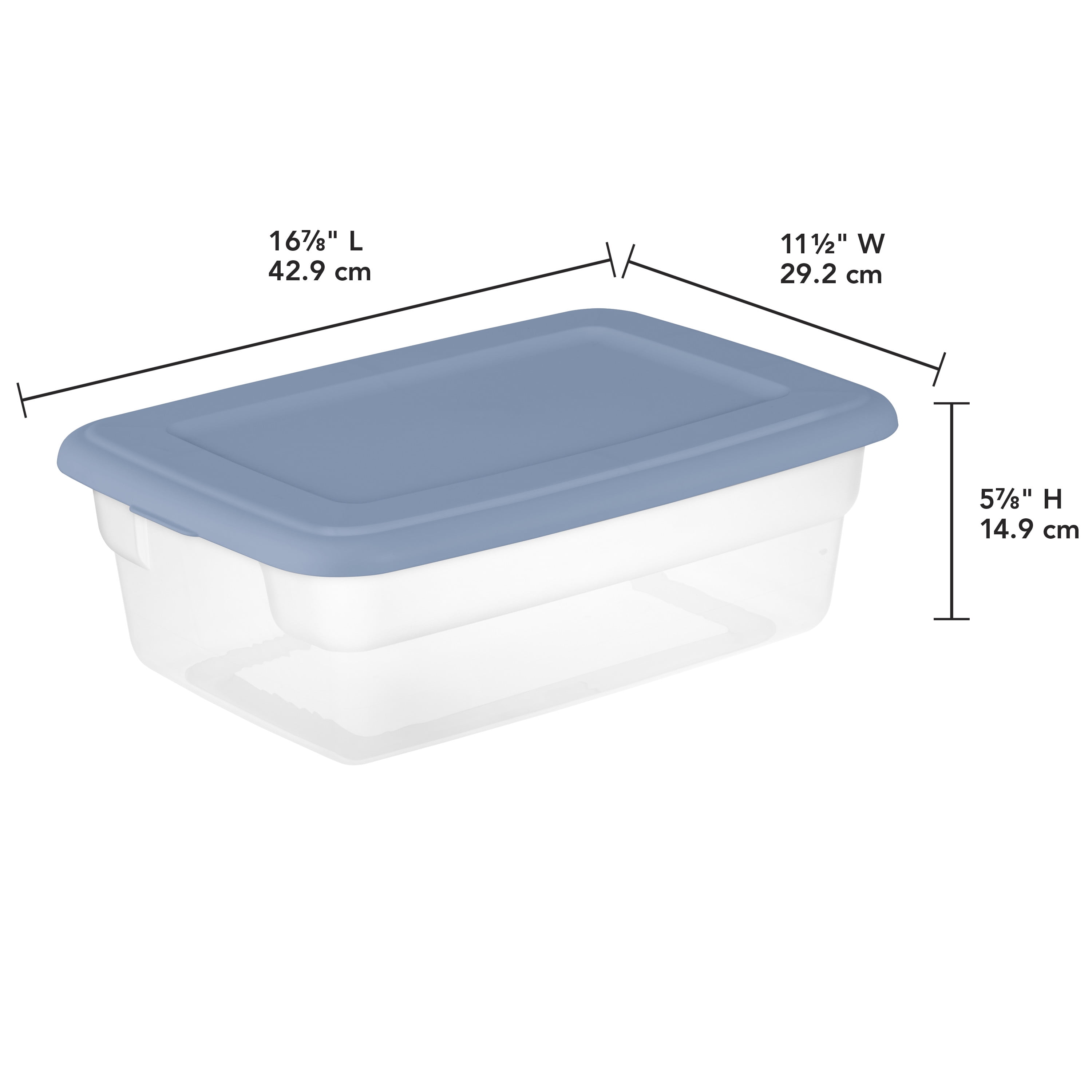 Sterilite 12 Qt. Storage Box Plastic, White