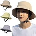 thumbnail image 6 of SkyAuks Bucket Hats for Men with Hat Clip, Sun Hat for Men, Waterproof Surf Hat for Men and Women, Beach Hat with Adjustable Chin Rope, Beige, 6 of 8