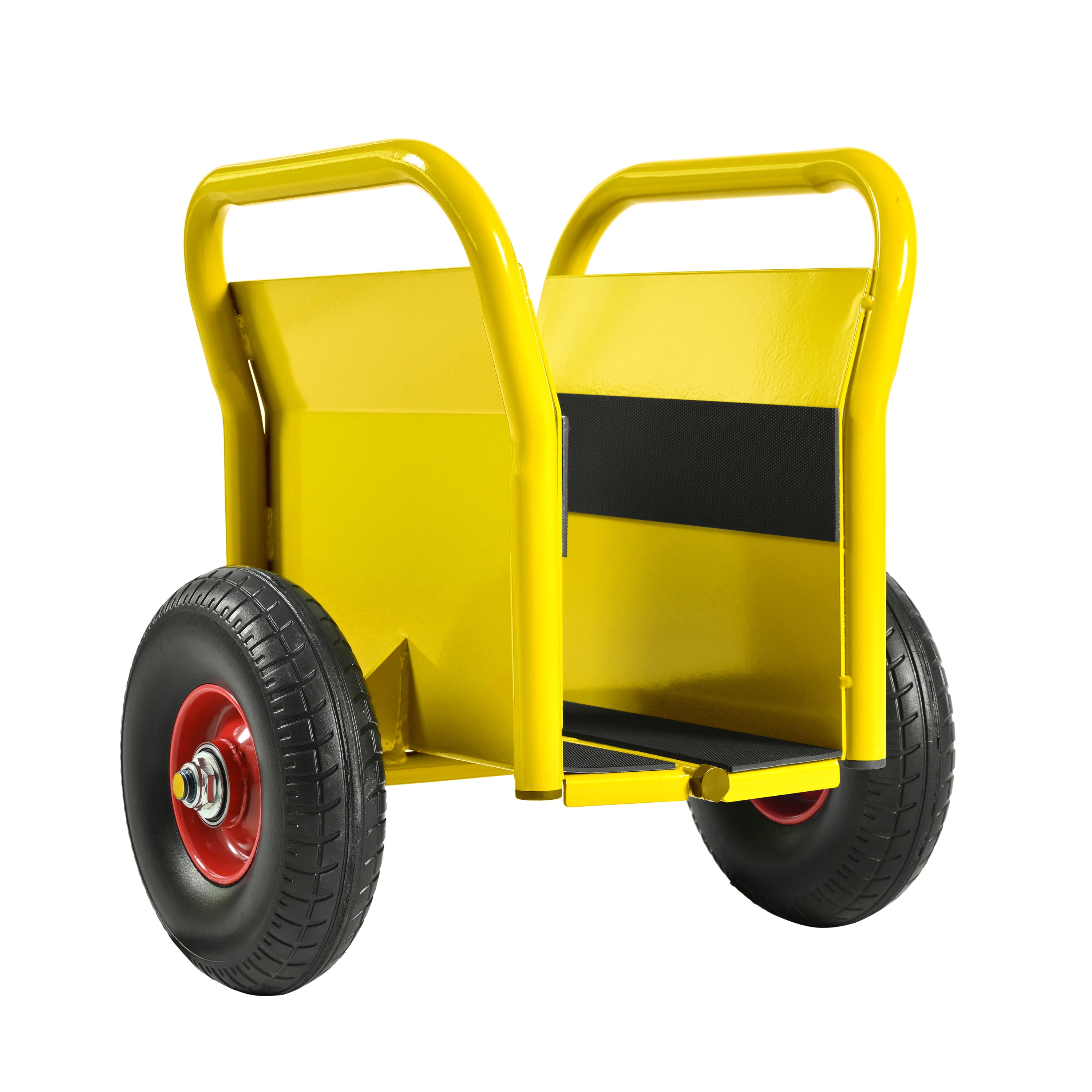 Olurrisa 1000 LB Capacity Panel Dolly with Auto-Clamp Design, Yellow Slab Cart with 10" Flat-Free Tires, All-Terrain Movement for Heavy Drywall and Construction Materials