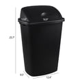 thumbnail image 2 of Minekkyes 4 Packs Kitchen Trash Can 13 Gallon with Swing Lid, Plastic Tall Garbage Can, Large 50L Waste Bin for Home, Office, Garage, Restaraunt (Black), 2 of 7