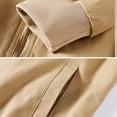 thumbnail image 6 of Mrmaere Turn Down Collar Corduroy Collar Casual Jacket Men Turn Down Collar Zip Up Lightweight Daily Wear Jacket Khaki XXXL, 6 of 9
