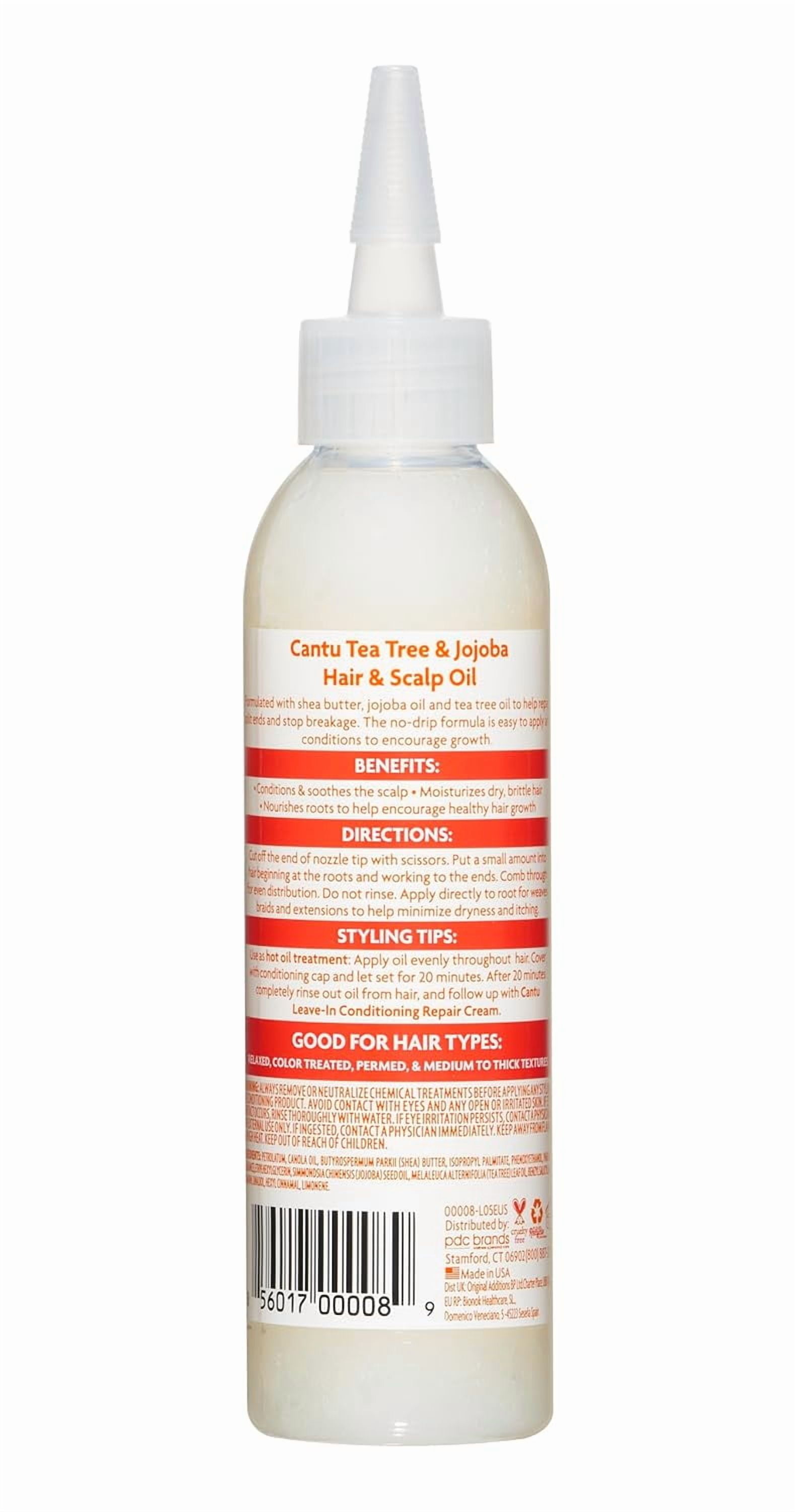 Cantu Shea Butter Tea Tree & Jojoba Hair & Scalp Oil, 6 oz (Pack of 3)