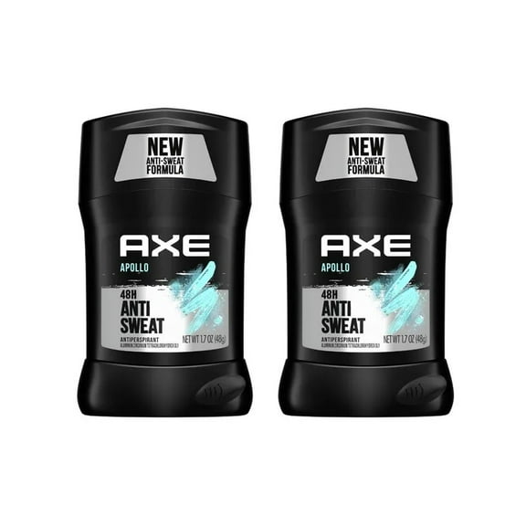 AXE Apollo 48H ANTI SWEAT Antiperspirant, Twin Pack, 2 x net wt 1,7 oz, total 3,4 oz