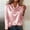 Pink, variant on BUIGTTKLOP Womens Satin Blouse V Neck Long Sleeve Dressy Tops Trendy Fashion Business Casual Outfit 2026