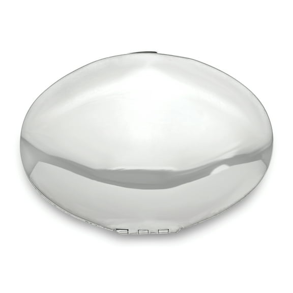 Silver-tone Oval Shaped Compact Mirror GM16850