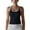 Black, variant on AherBiu Workout Tank Tops for Women Ribbed Racerback Round Neck Sleeveless Sports Camisole Shirts Activewear