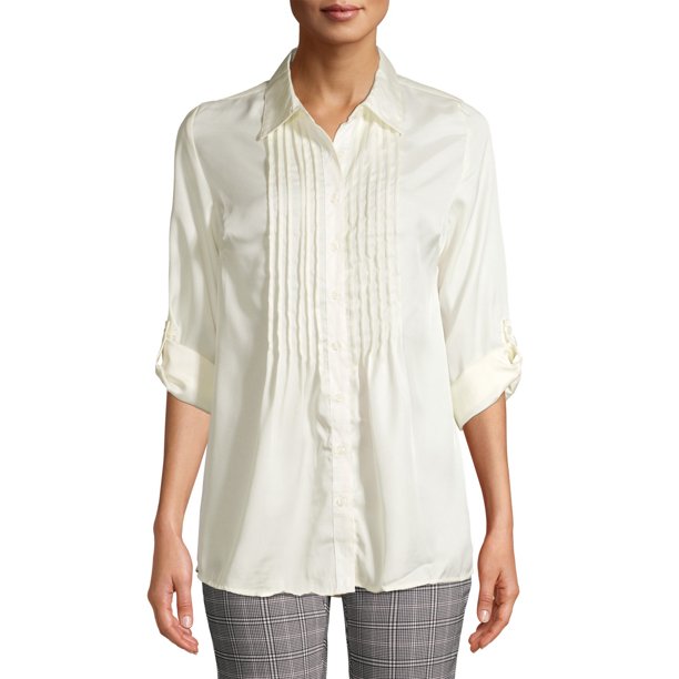 Concepts Concepts Women's Pleated Woven Blouse