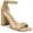 Beige Leather, variant on Women's Daniella Molten Gold Metallic Heels 7W