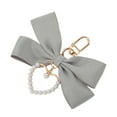 thumbnail image 5 of Unique Bargains 1 Pc Handbag Charms Keychains Faux Pearl Heart Bow Bag Accessories Gray, 5 of 5