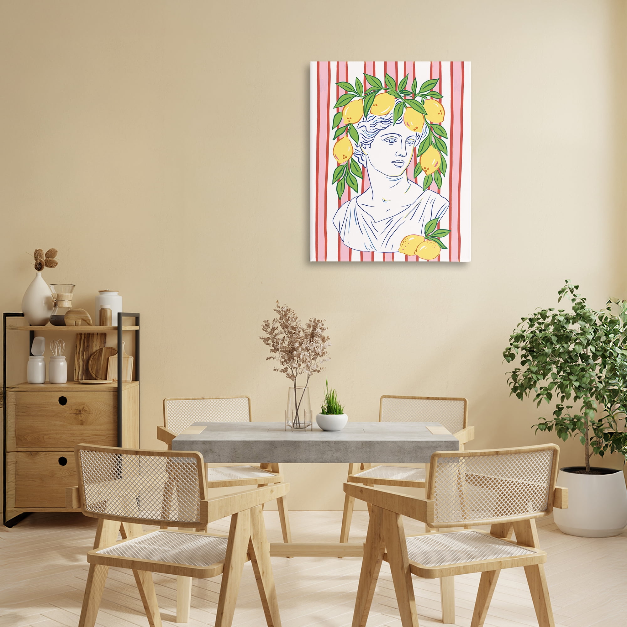 Stupell Industries La Limona Sculpture Face Canvas Wall Art, design by Radhika Modi