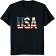 thumbnail image 2 of 100% Cotton Men's USA Shirt Patriotic American Flag T Shirt for Men 4th of July Graphic Tee Independence Day Apparel, 2 of 5
