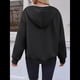 thumbnail image 4 of Sudadera con Capucha para Mujer, Sudadera con Cremallera, Moda de Otoño, Chaquetas de Larga, Ropa de Invierno, Conjuntos Negro S, 4 of 8