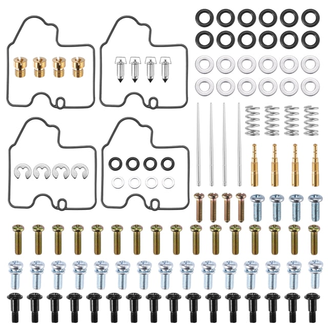 4 Juego Motocicleta Carburador Reparación Reconstrucción Kit Juntas Surtidores