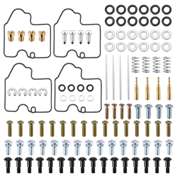 4 Juego Motocicleta Carburador Reparación Reconstrucción Kit Juntas Surtidores