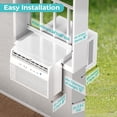 thumbnail image 6 of FREE VILLAGE 12,000 BTU U-Shaped Window Air Conditioner Unit Cools up to 550 Sq.Ft.with 6 Modes 24H Timer,Ultra Quiet Window AC Units with Full Window View,Energy Saving,Easy to Install,Black, 6 of 8