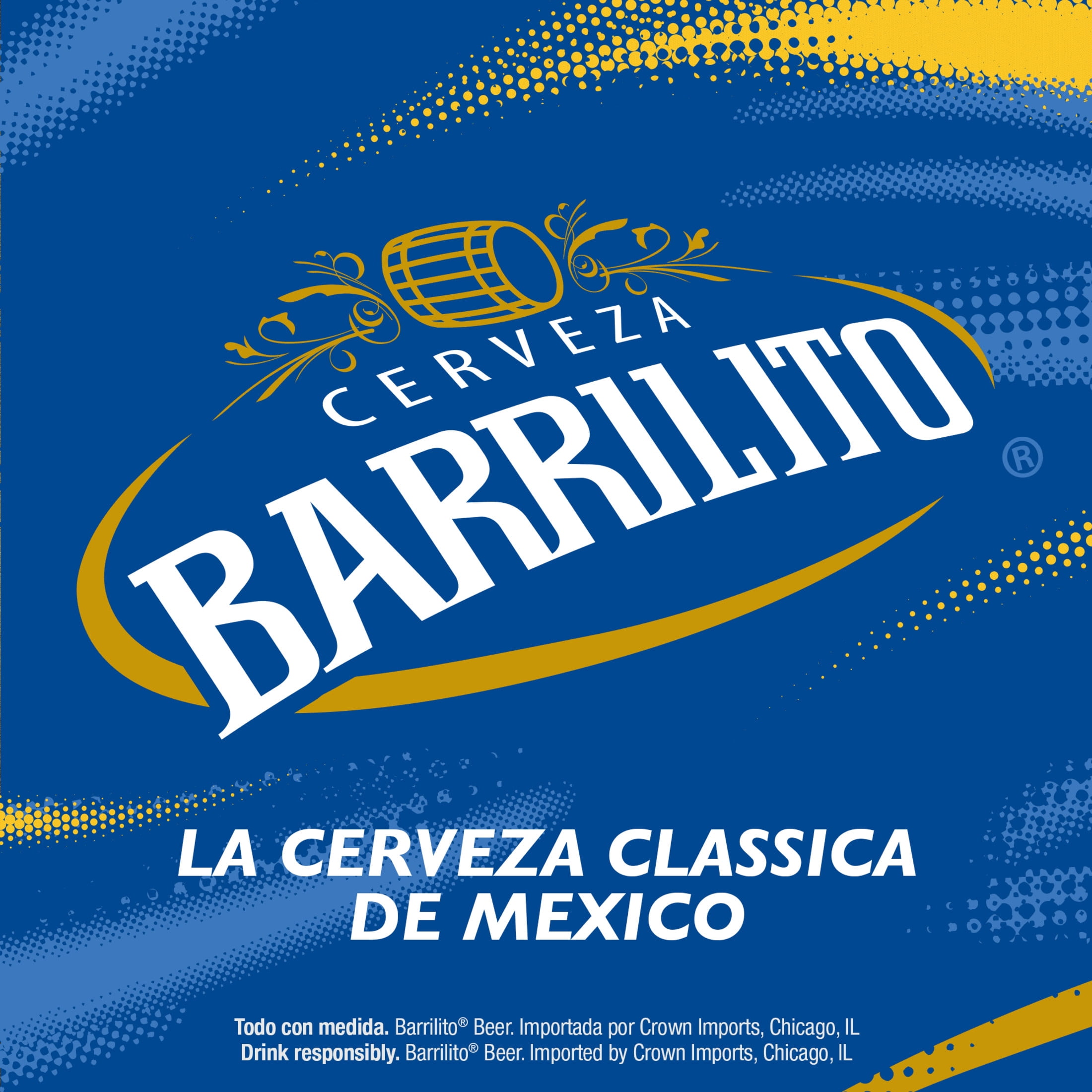 Barrilito Cerveza Mexican Import Beer, 12 pack of 12 fl. oz. cans, 3.3% ABV