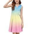 thumbnail image 5 of Beach Dresses for Girls Size 7-8 Summer Floral Print Sleeveless Sundress Comfy Crew Neck Tank Dresses Beach Cover Up Dress, 5 of 6