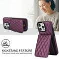 thumbnail image 4 of Crossbody Wallet Case for iPhone 16 Pro Max, Purse Magnetic Clasp RFID Blocking Card Holder, Elegant PU Leather Flip Kickstand Shockproof Protective Cover for iPhone 16 Pro Max, Darkpurple, 4 of 8