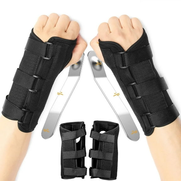 1 pair Wrist Brace,Carpal Tunnel Wrist Brace Night Support and Metal Splint Stabilizer,Helps Relieve Tendinitis Arthritis Carpal Tunnel Syndrome Pain,Reduces Recovery Time for Men Women(S/M)