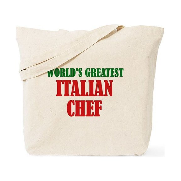 CafePress - Greatest Italian Chef Tote Bag - Unisex Canvas Tote Bag, Beige, 1-Piece