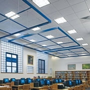 Armstrong 2x2 Cortega Acoustic Mineral Fiber Ceiling Tiles for Suspended Ceiling Grids, 16-Tiles per Pack, White