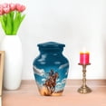 thumbnail image 7 of JAGASY Cowboy Urn for Ashes Adult Male - Blue Small Urns for Human Ashes Keepsake - Blue Sky White Clouds Decorative Urns for Mom - Horse Cremation Urn for Dad - (3 Inch), 7 of 7