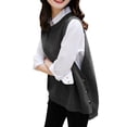 thumbnail image 3 of Tianiyouqing Women's Sleeveless Sweater Vest Round Neck Loose Ribbed Kint Pullover Tops Black, 3 of 6