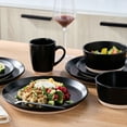 thumbnail image 5 of Stone + Lain Jules Stoneware Collection Dinnerware Set, 16-Piece Service for 4, Black, 5 of 6