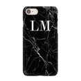 thumbnail image 1 of Personalised Black Marble Initials iPhone 8 Case,iPhone 14 Pro, 1 of 5