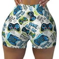 thumbnail image 2 of Logiee Game All Day Print Women's Biker Shorts,Workout Gym Shorts,Scrunch Shorts,Tummy Control Hidden Scrunch Running Yoga Shorts-X-Large, 2 of 8