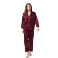 thumbnail image 3 of Gibobby Conjunto pijama mujer invierno Pijamas para mujer, conjunto de pijamas para mujer, pijamas de talla grande para mujer, tirantes de encaje para mujer(Vino,G), 3 of 4