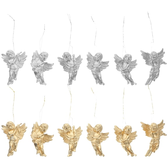 12pcs Angels Hanging Ornaments Christmas Tree Hanging Angels Decorations