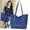 🔥 Blue_New#1169, variant on Ladies Tote Bag Large Capacity Shoulder Handbag Oxford Cloth and Soft Leather White Black Red Gray Blue 40x28x11cm 1 Pc