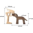 thumbnail image 5 of Wooden Sculptures Handmade Accents Craft Figurine for Home Decor Accents, Woman and Dog Wooden Statue, Animal Sculptures Collection, Gift for Men Wome, 5 of 5