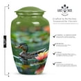 thumbnail image 2 of Duck's Lotus Realm - Human Urns For Ashes - Unique Urns For Dad & Mom Ashes - Urn For Adult Human - Burial Urns Urn For Ashes For Women - Funeral Urn (10 inch), 2 of 5