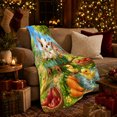 thumbnail image 3 of Cute young animal Goat Flower Wagon Farm Scene Ducklings, Festive Holiday Scene, Warm Flannel Blanket for Ranch House and Living Room, Horse Lovers Housewarming Gift, Rustic Home Decor, 3 of 9
