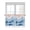 Lake Blue, variant on Pink Waves Coastal Kitchen Curtains 54 Inches length, Pink Ombre Summer Beach Oceans Window Treatment Curtain Drapes, Decorative Window Curtains for Bedroom Cafe, 52"x54", 2 Panels