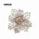thumbnail image 5 of Injueey 10 piezas de flores artificiales de Navidad, flor de Pascua con purpurina, flor falsa reutilizable, manualidades DIY, fiesta de boda, Año Nuevo Kits de decoración para fiestas champán Injueey HA008610-05, 5 of 6