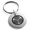 Silver, variant on Stainless Steel Tokugawa Samurai Crest Engraved Small Medallion Circle Charm Keychain Keyring